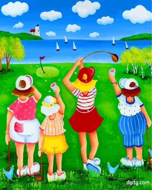 Ladies League Golf Painting By Numbers Kits.jpg