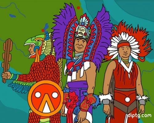 Aztec People Painting By Numbers Kits.jpg