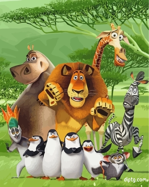 Madagascar Animals Painting By Numbers Kits.jpg