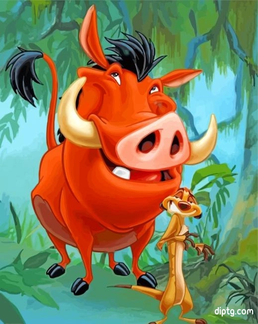 Timon And Pumbaa Painting By Numbers Kits.jpg