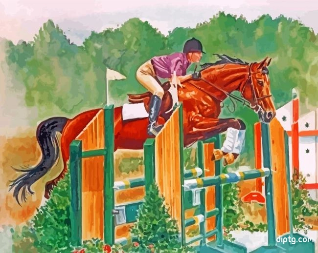 Steeplechase Horse Racing Painting By Numbers Kits.jpg
