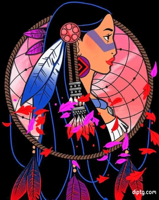 Pocahontas Dream Catcher Painting By Numbers Kits.jpg