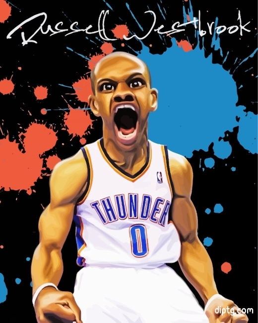 Russell Westbrook Caricature Painting By Numbers Kits.jpg