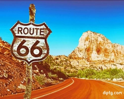 Route 66 In Arizona Painting By Numbers Kits.jpg