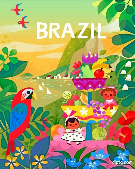 Brazil Illustration Painting By Numbers Kits.jpg