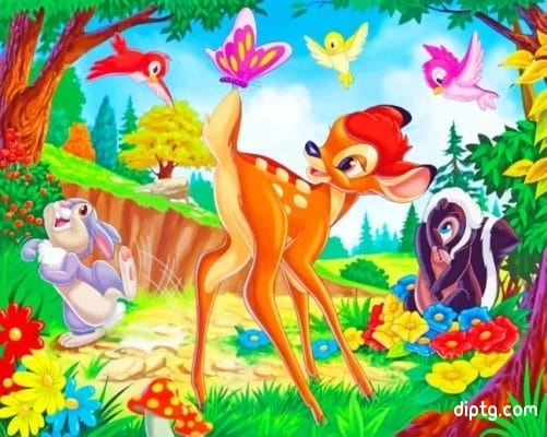 Disney Bambi And Her Friends Painting By Numbers Kits.jpg