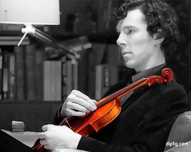 Sherlock Holmes Playing Violin Painting By Numbers Kits.jpg