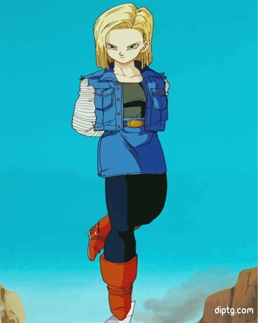 Dragon Ball Z Android 18 Painting By Numbers Kits.jpg