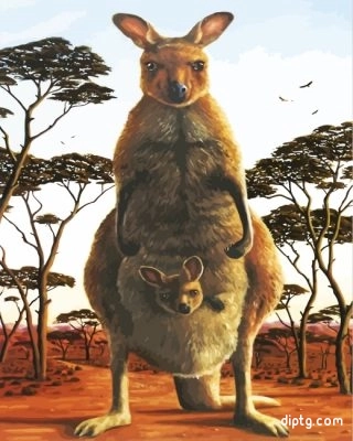 Eastern Kangaroo Painting By Numbers Kits.jpg