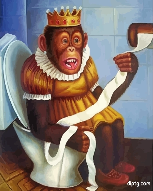 Monkey Queen In Wc Painting By Numbers Kits.jpg