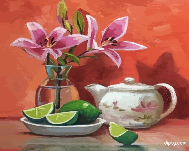 Pink Lilies Art Painting By Numbers Kits.jpg