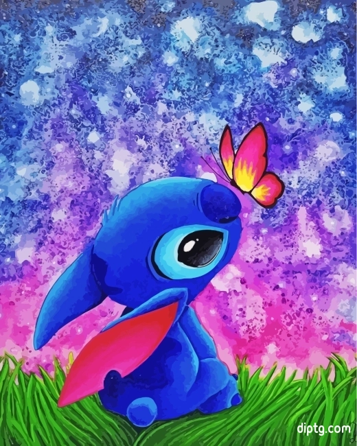 Stitch And Butterfly Painting By Numbers Kits.jpg