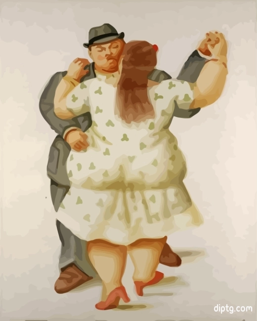 Fat Couple Dancers Painting By Numbers Kits.jpg