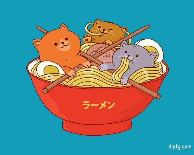 Ramen And Cats Painting By Numbers Kits.jpg