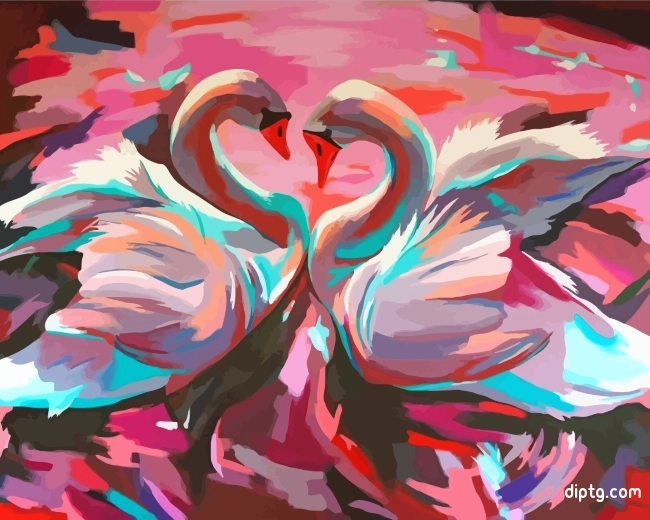 Swans Birds Art Painting By Numbers Kits.jpg