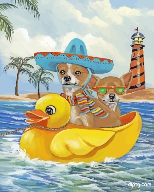 Mexican Chihuahuas Painting By Numbers Kits.jpg