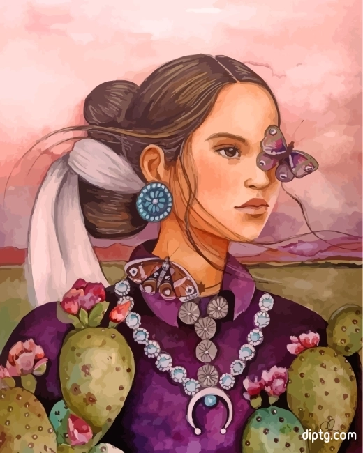 Navajo Woman Painting By Numbers Kits.jpg