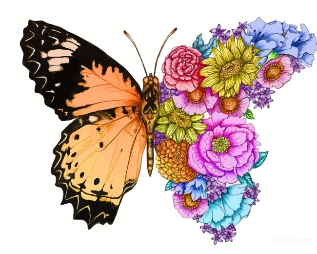 Blooming Butterfly Painting By Numbers Kits.jpg