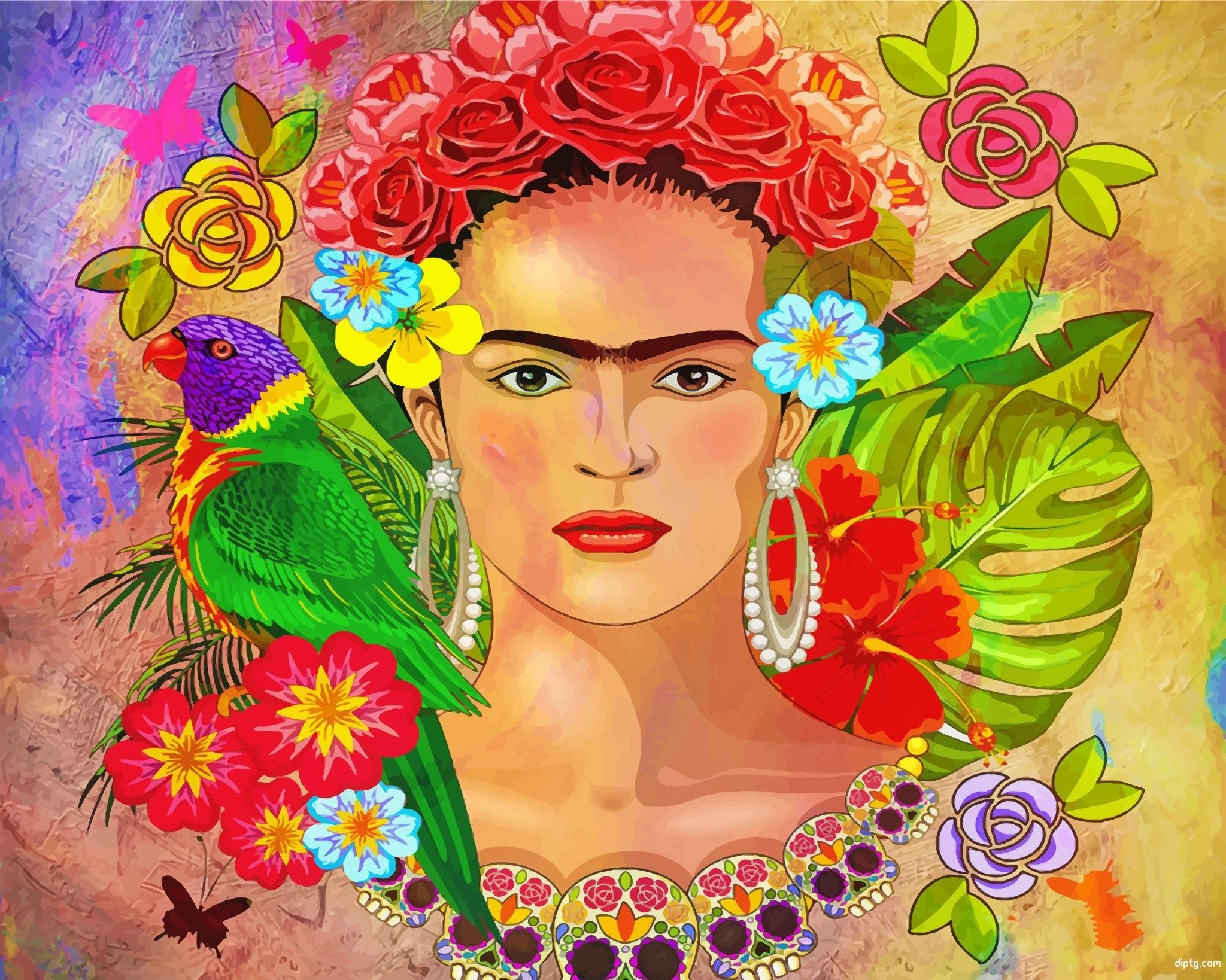 Mexican Frida Art Painting By Numbers Kits.jpg