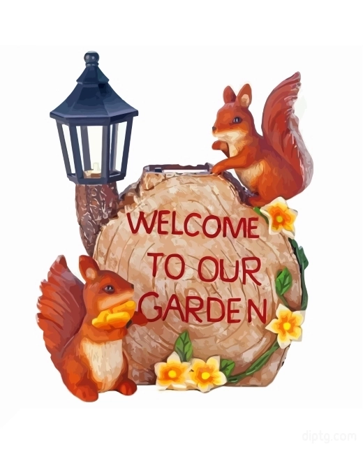 Squirrels Garden Painting By Numbers Kits.jpg