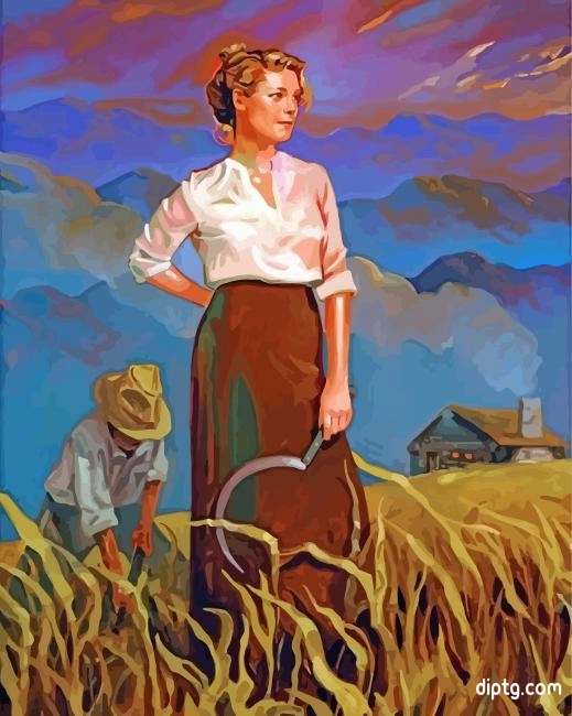Harvest Woman Painting By Numbers Kits.jpg