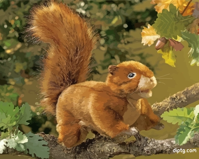 Folkmanis Red Squirrel Puppet Painting By Numbers Kits.jpg