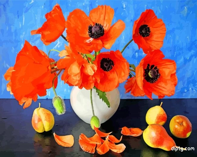 Poppies Vase Painting By Numbers Kits.jpg