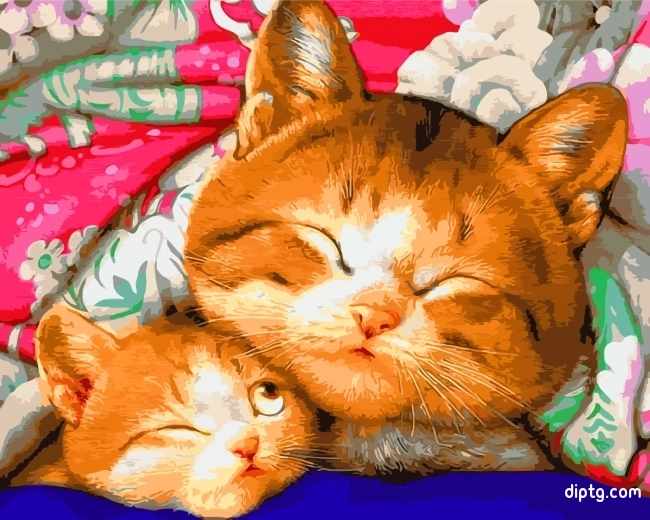 Sleepy Cute Cats Painting By Numbers Kits.jpg