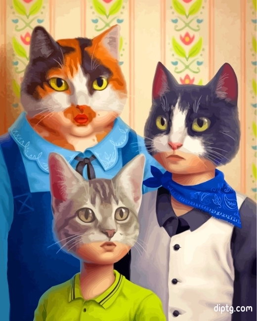 The Cats Family Painting By Numbers Kits.jpg