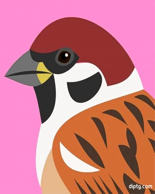 Sparrow Bird Painting By Numbers Kits.jpg
