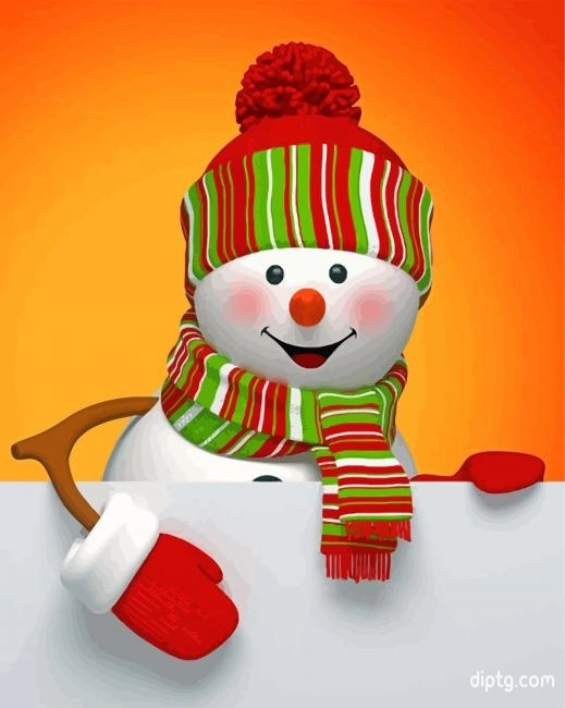 Happy Snowman Painting By Numbers Kits.jpg