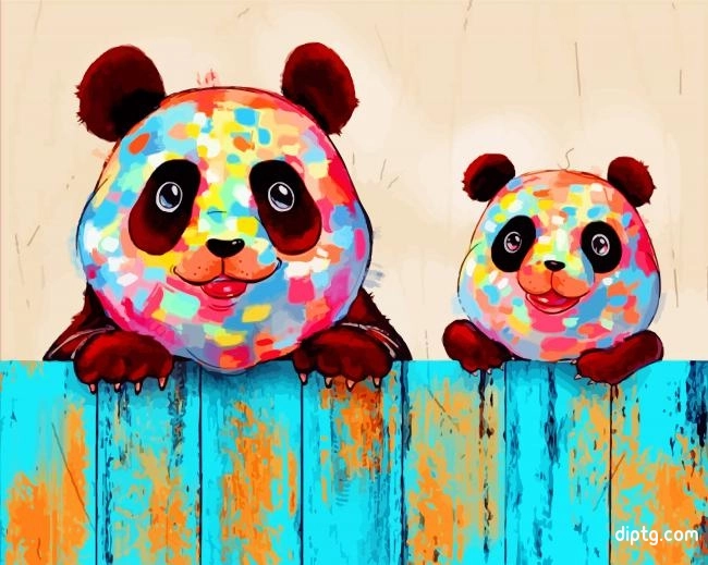 Colorful Pandas Painting By Numbers Kits.jpg