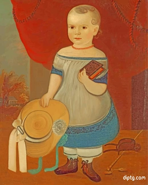 Child With Straw Hat Painting By Numbers Kits.jpg
