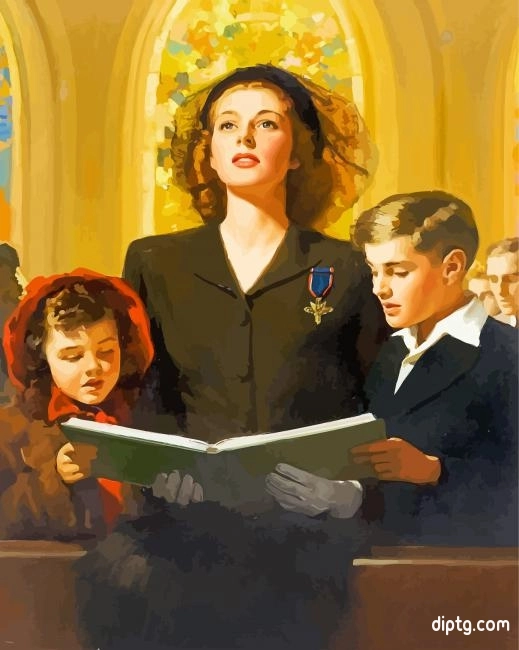 Family In The Church Painting By Numbers Kits.jpg