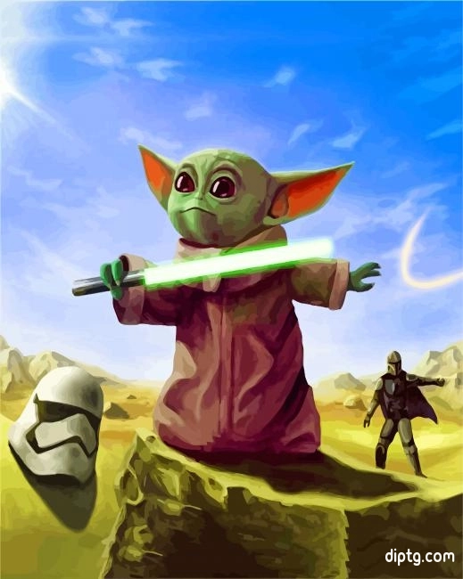 Baby Yoda Star Wars Painting By Numbers Kits.jpg