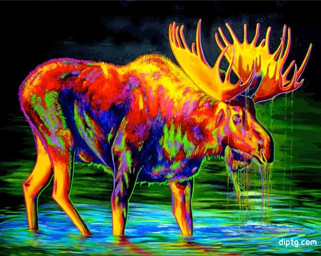 Colored Moose Art Painting By Numbers Kits.jpg