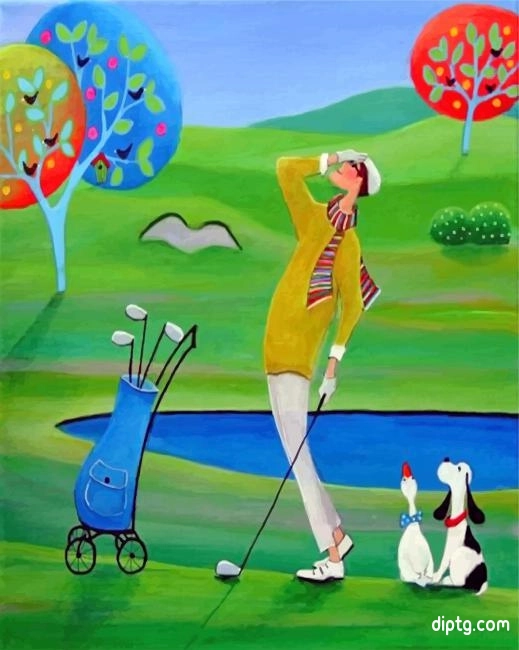 Aesthetic Golfer Painting By Numbers Kits.jpg