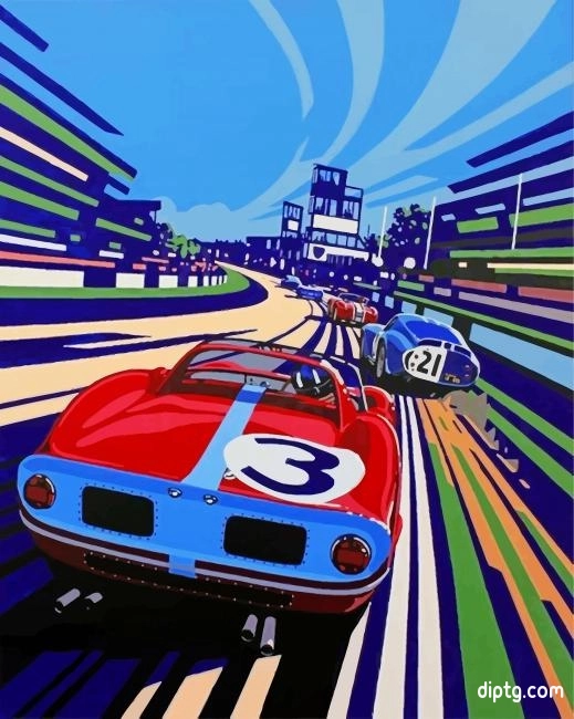 Race Car Illustration Painting By Numbers Kits.jpg