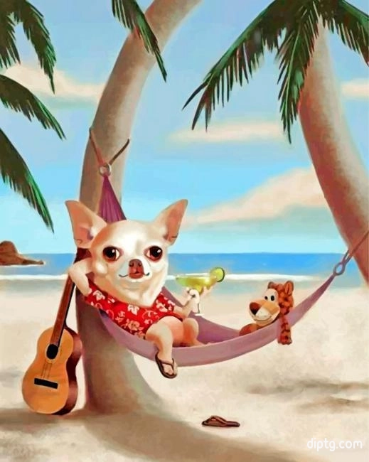 Chihuahua On Hammock Painting By Numbers Kits.jpg