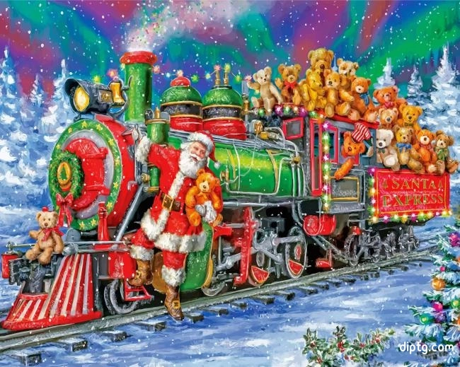 Christmas Santa Train Painting By Numbers Kits.jpg