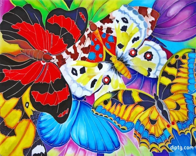 Colorful Butterflies Art Painting By Numbers Kits.jpg