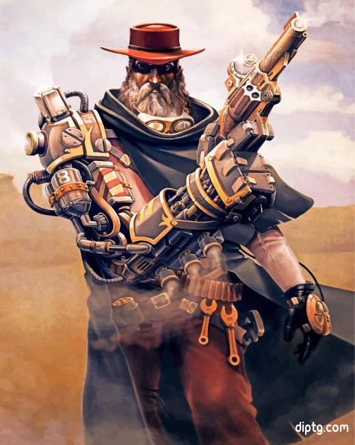 Steampunk Cowboy Painting By Numbers Kits.jpg