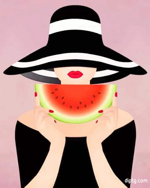 Girl With Watermelon Painting By Numbers Kits.jpg