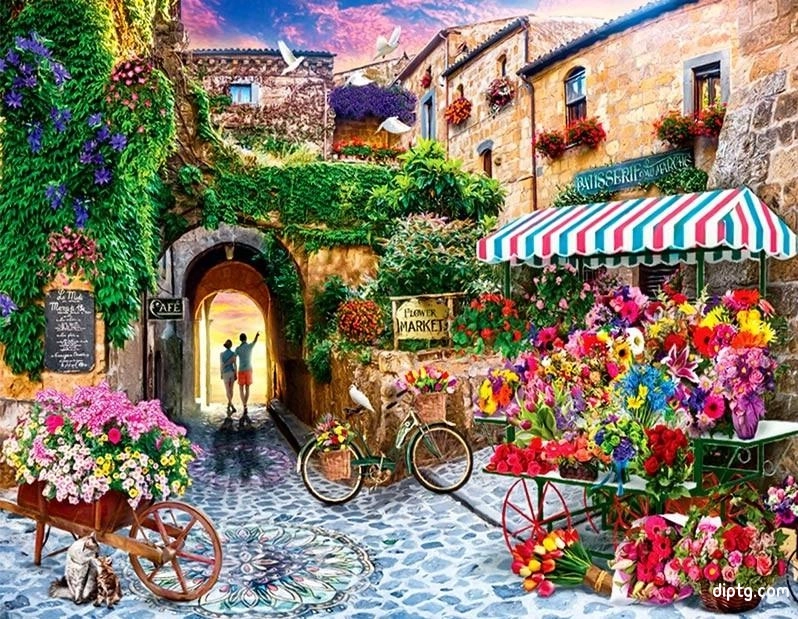 Flowers Store At Toscana Painting By Numbers Kits.jpg