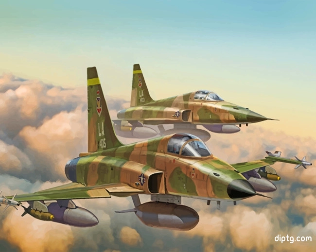 F 5e Tiger Aircraft Painting By Numbers Kits.jpg