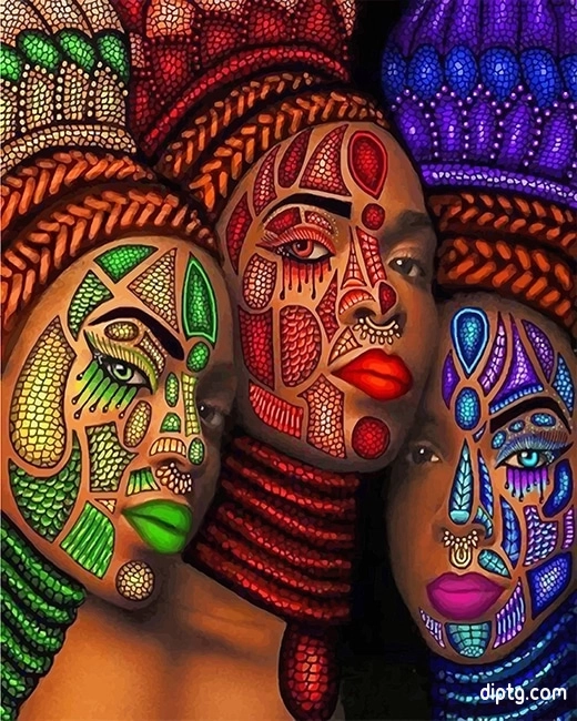 African Art Women Painting By Numbers Kits.jpg