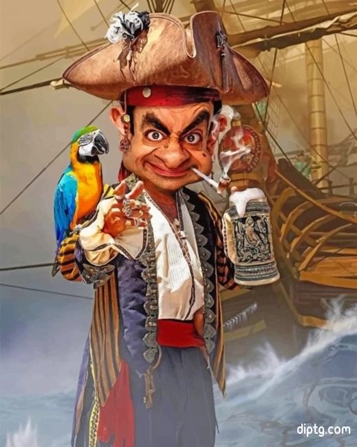 Mr Bean Pirate Painting By Numbers Kits.jpg