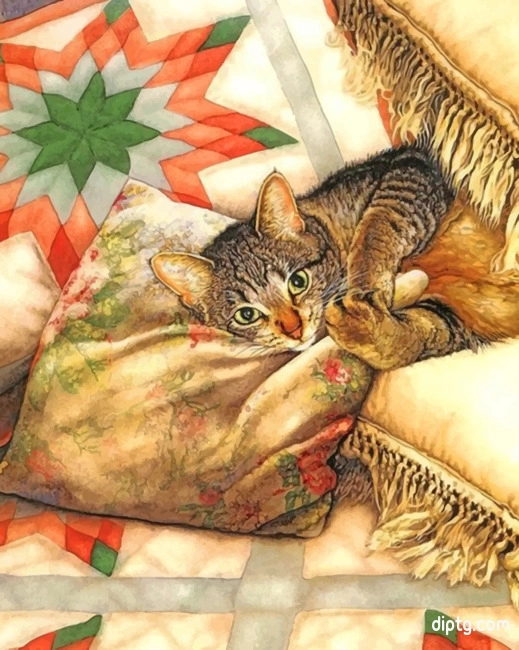 Cat Chilling Painting By Numbers Kits.jpg