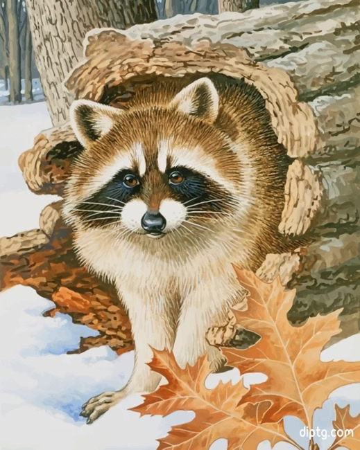 Aesthetic Raccoon Painting By Numbers Kits.jpg