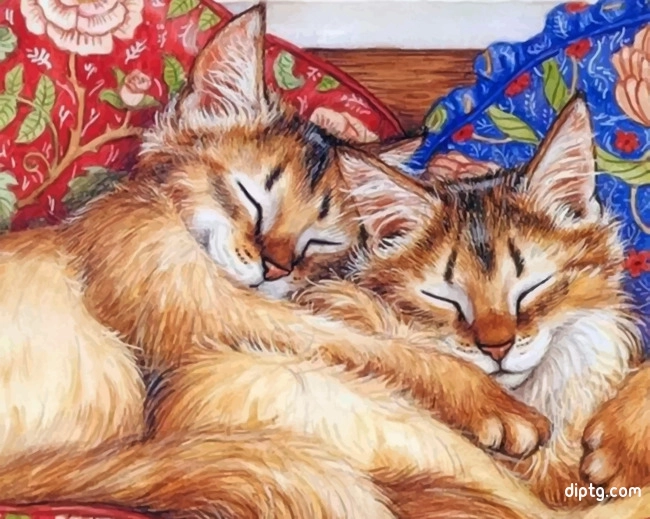 Cats Sleeping Painting By Numbers Kits.jpg